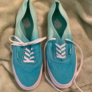 Vans Ombré Shoes, Green & Blue, Only Worn Once, 10